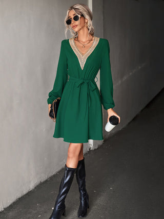 Women's V-neck Lace Dress