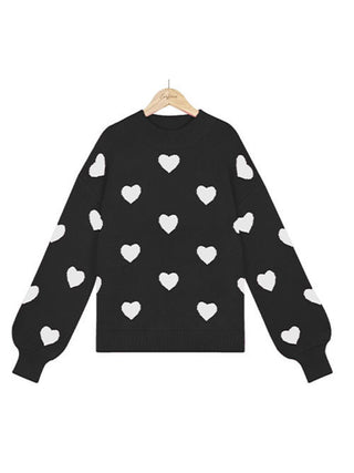 Heart Pullover Sweater for Women