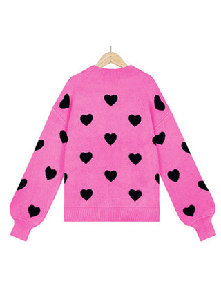 Heart Pullover Sweater for Women