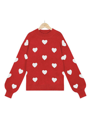 Heart Pullover Sweater for Women
