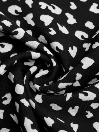 Women's Leopard-print Flared Pull-on Pants