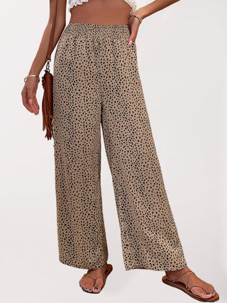 Women's Leopard-print Flared Pull-on Pants