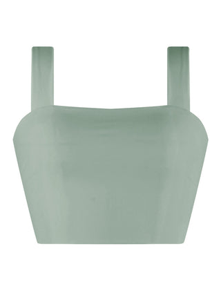 Women's Solid Color Sleeveless Cotton Blend Crop Top