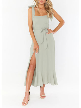 Women's Elegant and Fashionable Commuter Slit French High-end Sense Dress