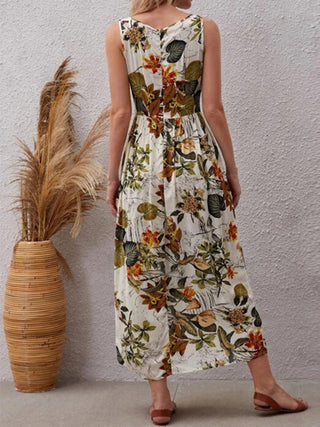 New holiday style skirt women's fashion print sleeveless dress