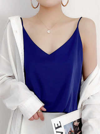Women's Satin V-neck Camisole Top / Shirt / Blouse