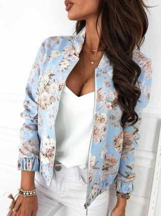 Zipper-Embellished Cardigan Jacket for Women
