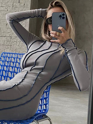 Women's Chic Reversible Edge Dress with Pit Strip