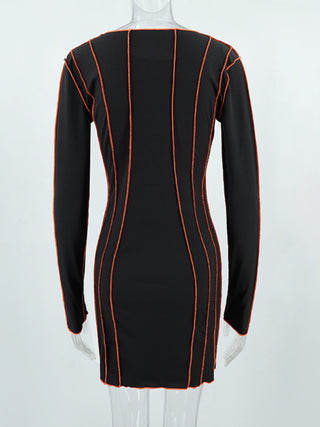 Women's Chic Reversible Edge Dress with Pit Strip