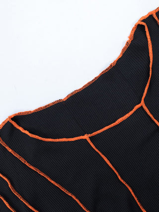 Women's Chic Reversible Edge Dress with Pit Strip