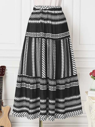 Women's Ethnic Stripe Printed Skirt
