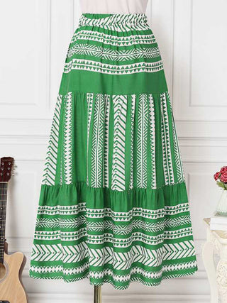 Women's Ethnic Stripe Printed Skirt