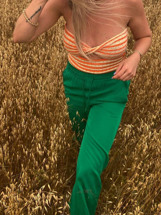 Women's Vacation Sexy Striped Sweater Knit Bandeau Tank Top