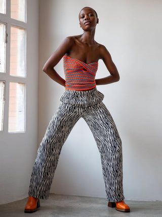 Women's Vacation Sexy Striped Sweater Knit Bandeau Tank Top