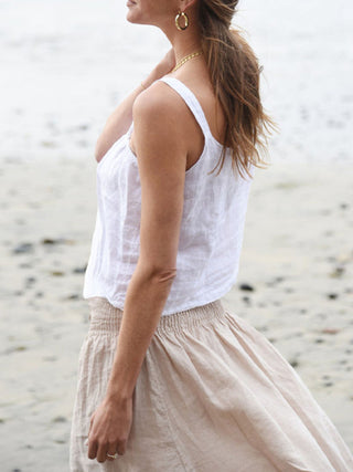 Women's Backless Cropped Top Shirt