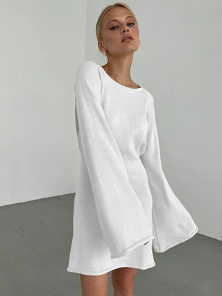 Sexy Backless Bell Sleeve Beach Dress for Women