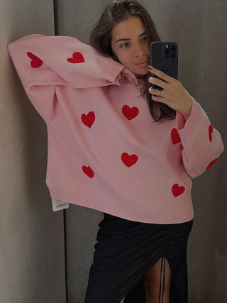 Valentine's Day Love Loose Casual Sweater for Women