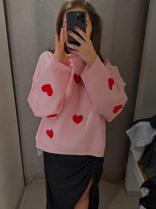 Valentine's Day Love Loose Casual Sweater for Women