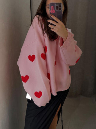 Valentine's Day Love Loose Casual Sweater for Women