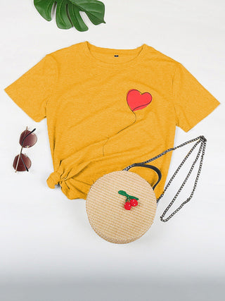 New Fashion Women's Valentine's Day Clothing Printed Fashion Short Sleeve T-Shirt