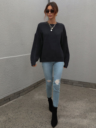 Black Knitted Sweater Patterns for Women