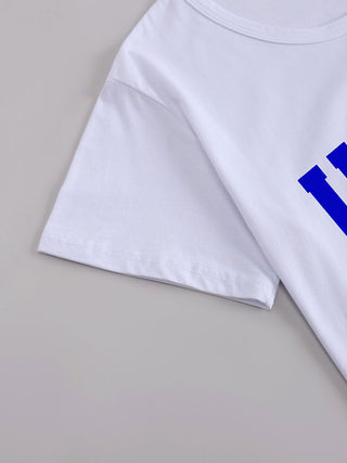 Women's American Flag Cotton Graphic Short Sleeve Tee